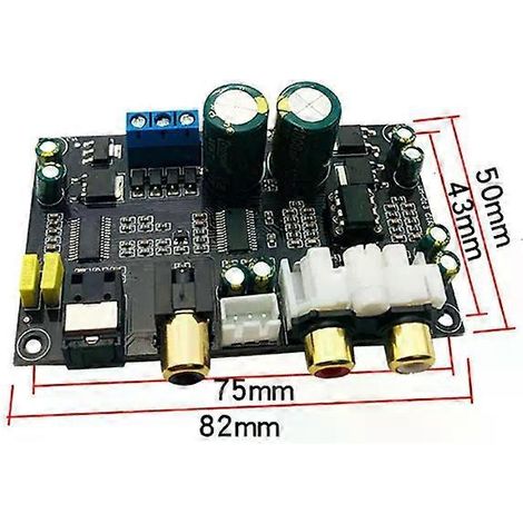 Für Koaxial- und Glasfaser-DAC-Audio-Decoderplatine CS8416 CS4398 Chip 24Bit 192KHz Soundkarten-Decodierungsmodul DAC-Decoderplatine-JXLGV (1/4)