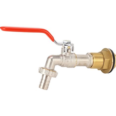 Robinet tonneau 1/2 pouce femelle fileté raccord tuyau laiton connecteur eau pour seaux réservoirs cuves (1/5)
