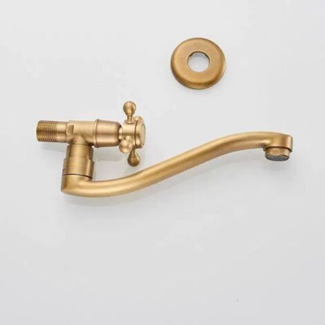 Bec de robinet long/robinet de baignoire/robinet de style piscine à vadrouille, valve à ruban brossé antique, valve de 22 cm, incroyable (1/3)