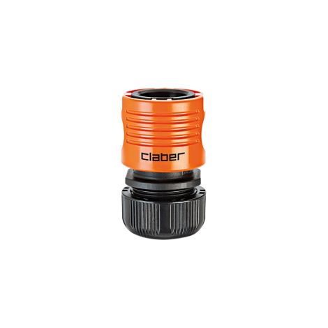 Raccord rapide Claber pour tuyaux 5/8" Art. 8568 avec collier de serrage taille 2,6 en 6 cm