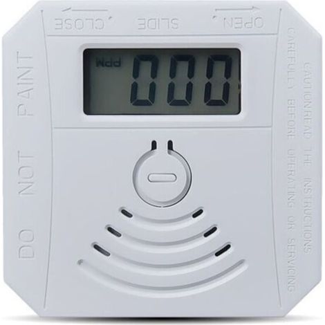 Détecteur de gaz Détecteur de fumée de monoxyde de carbone combiné Détecteur de fumée CO à piles avec écran d'affichage LED Flash Alarme sonore Motif d'avertissement sonore (1/5)