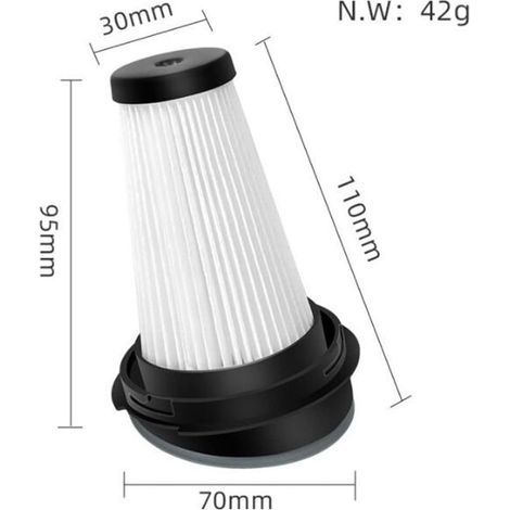 Confezione da 2 filtri HEPA di ricambio per aspirapolvere Rowenta X-PERT 160/ZR005202 (1/4)