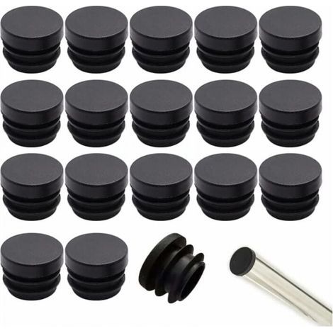 Bouchons de chaise en plastique PE 16mm – Lot de 32 pièces – Protection des sols – Réduction du bruit – Pour tubes de 16mm (1/5)