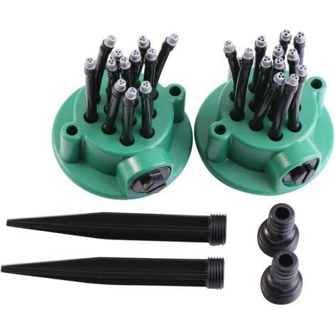 ALLIANDIS2Pcs Arroseurs à Gazon 360 ° Système d'arrosage à pelouse Jardin réglable Irrigation Eau pour Fleurs Herbes Plantes (1/5)