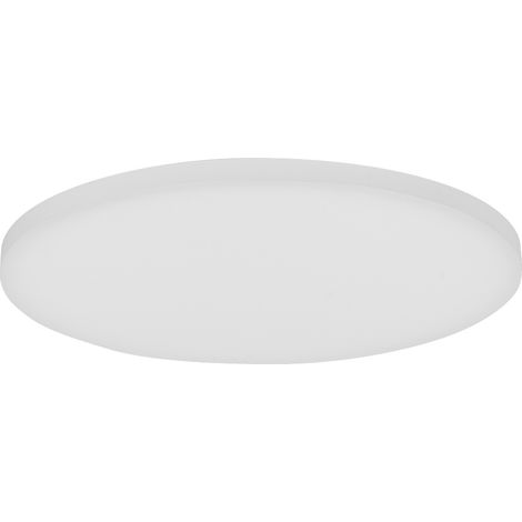 LEDVANCE Planon Frameless Round frameless panel light in white with advanced LED technology, 28 W, round shape (450-mm diameter), warm white light colour at 3,000 K, aluminium housing (1/4)