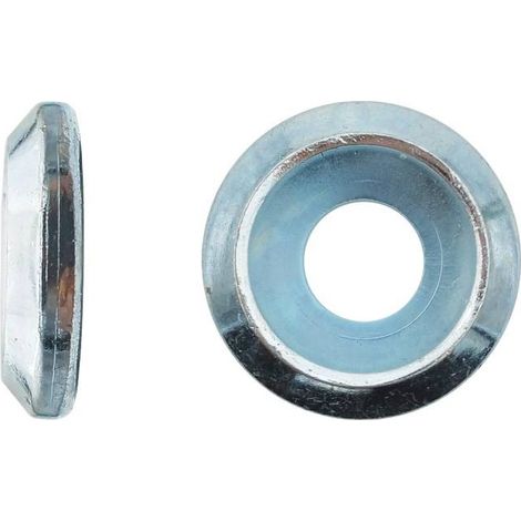 100 Rondelles Cuvette pour Vis Tête Fraisée M8 mm - Zingué blanc - D-Work