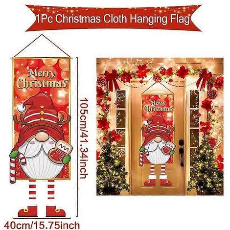 Décorations de Noël à suspendre : bannière pour porche ou porte, ornements pour la maison, cadeaux de Noël, décorations de Nouvel An, style 5 (1/5)