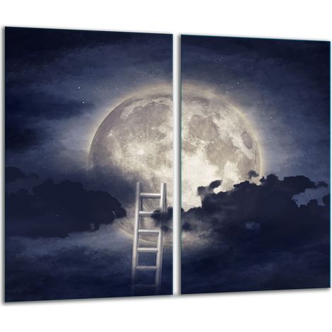 Schneidebrett aus Glas, 2x 30x52 Mond (1/5)