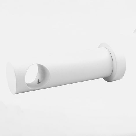Support en Bois Blanc Ø28mm de 11cm pour barre à rideaux - Boulet