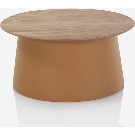 Runder Wohnzimmer-Beistelltisch mit MDF-Platte Marus B - Orange