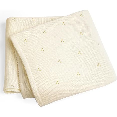 Couverture Bebe 70 x 90 cm, Couverture en Tricot Lavable en Machine (1/5)