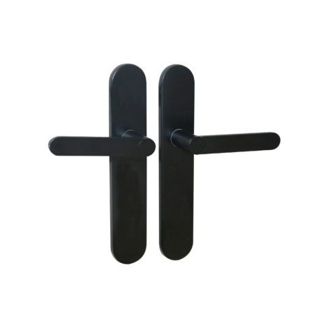 Juego de asas de aluminio sobre chapa de acero Meudon K CADAP - Llave L - Negro mate - 001861/101BK