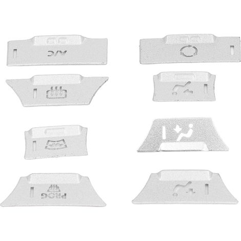 Set mit 8 Ersatzaufklebern für die Klimaanlagenknöpfe im Auto, kompatibel mit Land Rover Freelander 2 L359 2009-2012, dekorative Aufkleber. (1/5)