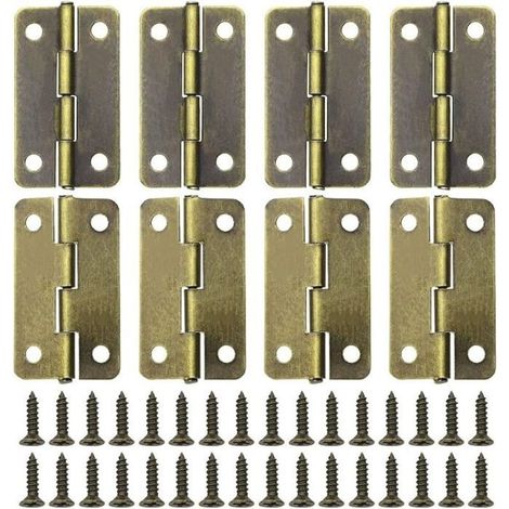 Mini charnières - LARGEIGHT - 50 pièces - Style rétro - 30 x 17 mm - Bronze (1/3)