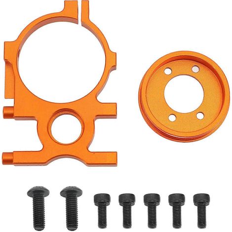 Support moteur RC avec vis, support moteur en alliage d'aluminium pour voiture RC ZD Racing 1/8, couleur orange