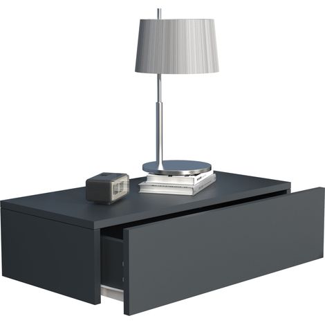 Comodino appeso a parete in legno Usal M 60 cm 15x60x30 - VCM