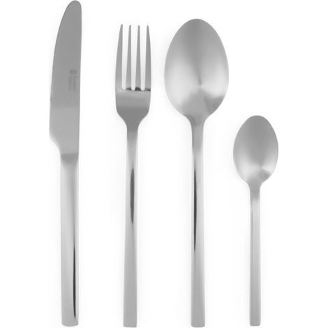 Couverts de Table 16 Pièces, Set Couverts de Table Inox pour 4 Personnes, Ménagère avec Couteaux/Fourchettes/Cuillères, Finition Poli Miroir, Design Classique (1/5)