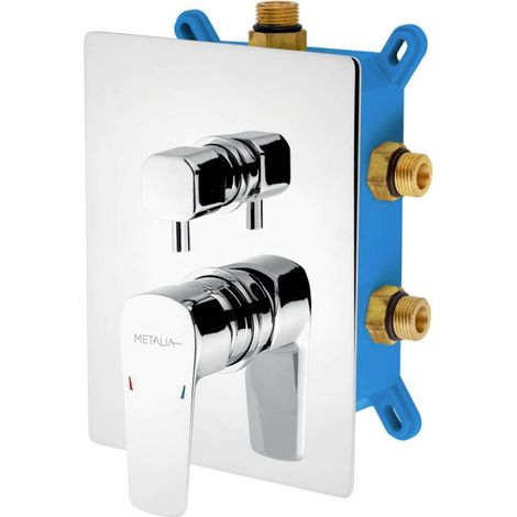 Novaservis Metalia 58 - Miscelatore da incasso per 3 apparecchi con alloggiamento, cromo BOX58051RX,0