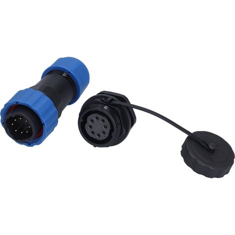 Écrou arrière SP20, écrou arrière de prise et de fiche d'aviation étanche IP68, borne d'accouplement mâle et femelle à souder multicœur, 250 V 5 A (type d'accouplement SD20), 8 conducteurs. (1/5)