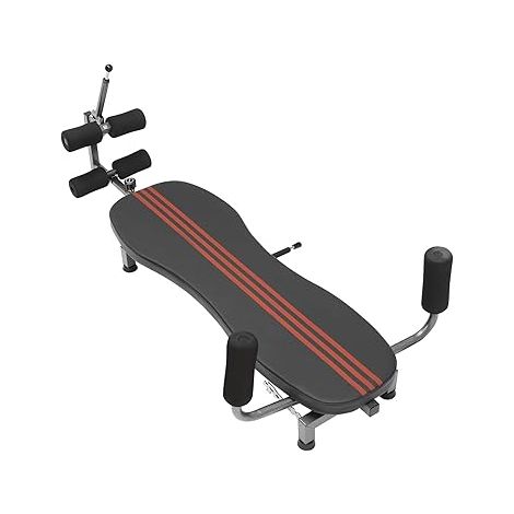 Banc de décompression orthopédique pour le dos et appareil d’extension pour la traction vertébrale jusqu’à 150 kg réglable avec supports pour les jambes et poignées ergonomiques (1/5)