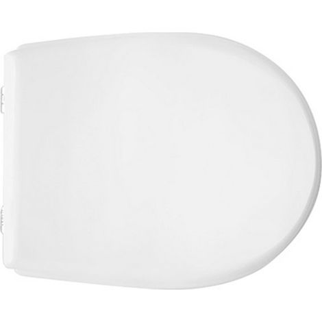 Abattant WC pour maison en ce'ramique vase Cesame Aretusina blanc forme 7 43,3-45,3x35,6 cm charnie'res re'glables (1/3)