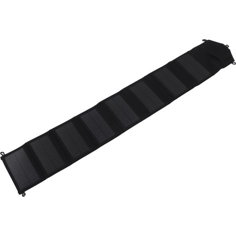 20-W-Solarpanel mit zwei USB-Anschlüssen, faltbar, tragbar, hocheffizient, monokristallines Silizium-Solarladegerät (1/5)