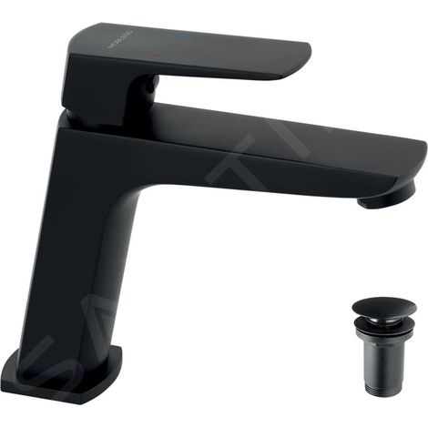 Novaservis Nobless Ego - Mitigeur de lavabo avec vidage, noir mat 43003,5 (1/3)