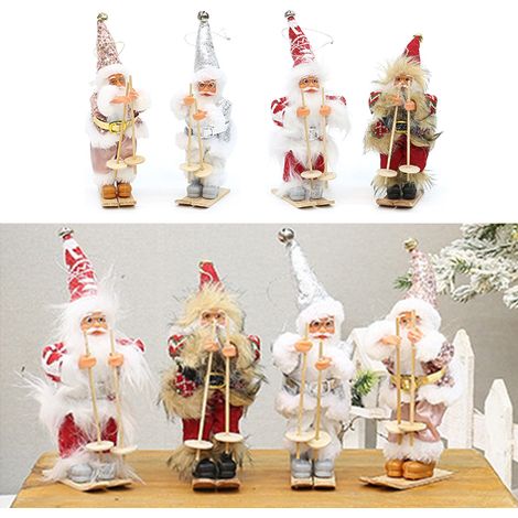 Set mit 4 Weihnachtsmännern, Weihnachtsbaumschmuck und Partydekorationen in einer Schachtel (D2404 (4 Stück pro Schachtel)) (1/3)