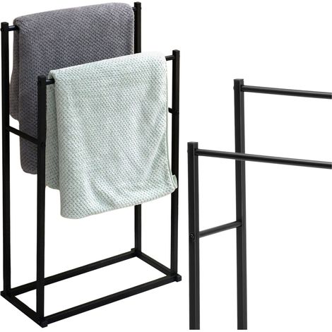 Toallero Tormes de 2 brazos, negro (1/5)