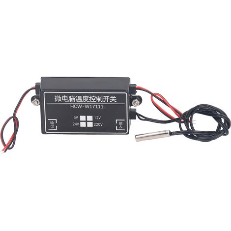 Thermostat numérique 12V microprocesseur, régulateur de température ajustable haute précision, interrupteur de commande type (1/5)