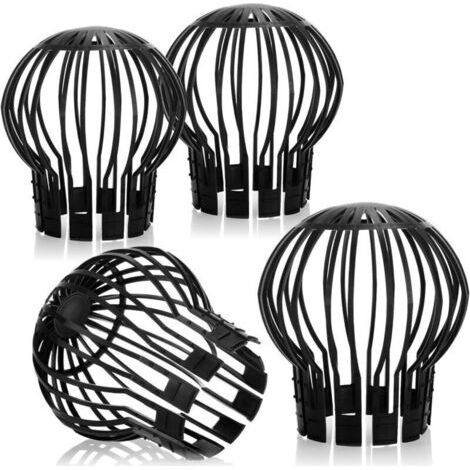 Grille de protection pour tuyau de descente  13,2 cm – Lot de 4 – Empêche l'accumulation de feuilles et débris – Installation facile (1/4)