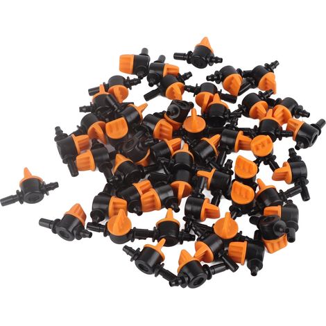 50 pièces vanne d'irrigation goutte à goutte 4/7mm diamètre extérieur 6mm/0.2in, vanne de commutation pour système d'arrosage (1/5)