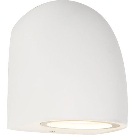 Applique murale extérieure GU10 aluminium et verre IP65 blanc - Mantra - Baldy (1/3)
