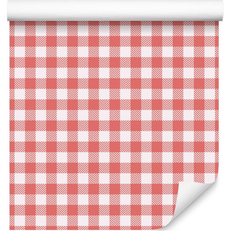 Papier peint à motif corail et blanc, détails fins, 50 x 1000 cm (1/5)