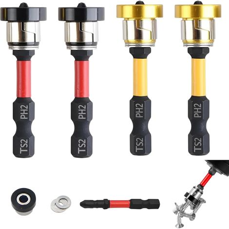 PH2 Magnetic Placo Screwdriver Bit Positioning Ring 4PCS (1/5)