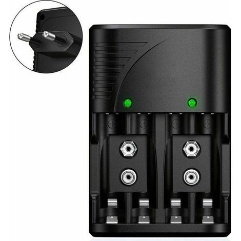 6802 Universelles Schnellladegerät für Ni-MH-Akkus der Typen AA/AAA/9V – LED-Anzeige – Überhitzungsschutz – Spannung 100–240 V (1/3)