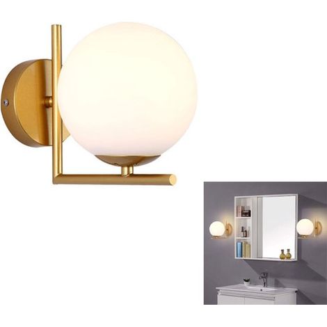 Lámpara de mesilla de noche para dormitorio, Lámpara de pared, crear ambiente en la sala de estar, iluminar pasillos y lofts, Dorado (1/5)