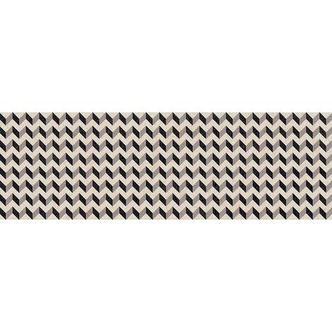 Carrelage Imitation Pierre Crema blanc motif 32x99 cm (1/2)