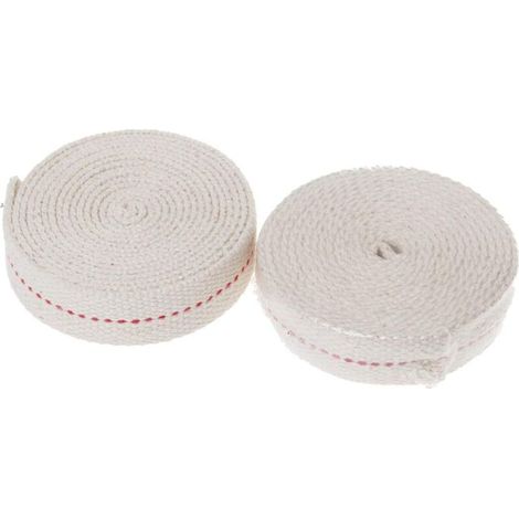 2 Meter Cotton Lamp Wick, Replacement Lantern Wicks for Oil Lamp Burners (White) – Pack of 2 (1/5)