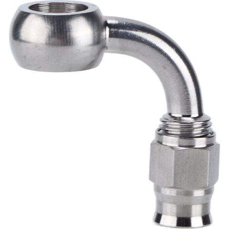 Raccord de flexible de frein Banjo AN-3, adaptateur 90° en acier inoxydable, embout oeil, accessoire automobile (1/5)