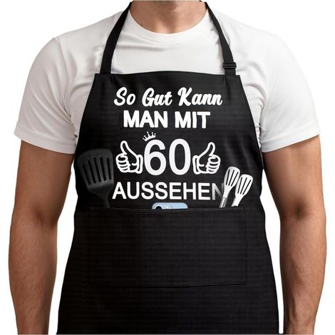 Tablier Barbecue - Polyester Noir - Ajustable Avec Poche - Pour Cuisine Jardin Pique-Nique - 1 Pièce (1/5)