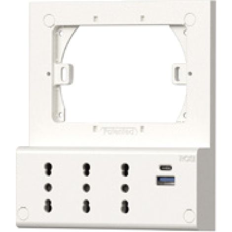 Multipresa incasso 3 prese usb rosi - rs94134