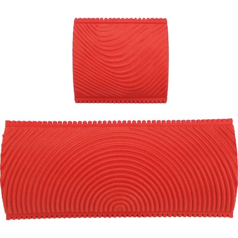 Pinceau en plastique à effet bois dentelé, outil de peinture, accessoire de bricolage pour la décoration murale (1/4)