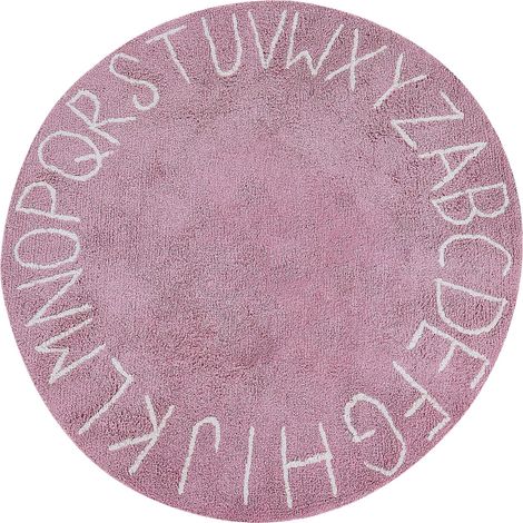 Kinderteppich VURGUN Rosa ø 120 cm Baumwolle (1/5)