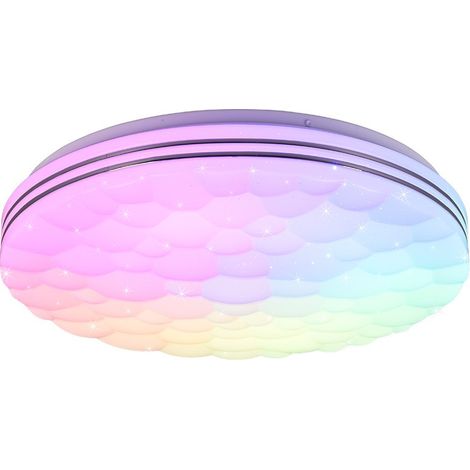 Plafoniera LED RGB, bianco opaco, D38 cm, Tiger (1/5)