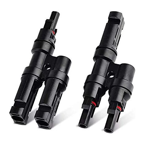 Connecteurs de Branchement MC4 pour Panneaux Solaires - Raccord en T / Y pour Distribution de Câbles, (1/5)