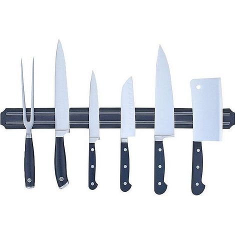 Porte-couteaux magnétique, 33 cm, double bande magnétique pour cuisine, fixation murale, organisateur (1/3)