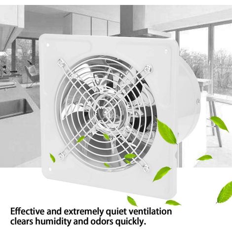 1 x hotte aspirante, hotte murale silencieuse pour salle de bain chambre à coucher 50W 220V 1300m³/H débit d'air et ventilation 5060dBA (blanc) - Dimensions : 220155180mm (surface supérieure hauteur (1/4)