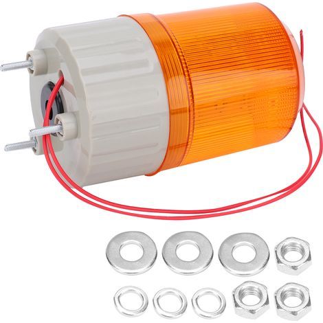 BERM voyant d'avertissement LED son et éclairage lampe d'alarme d'urgence BEM-1081J 220VAC jaune (1/5)