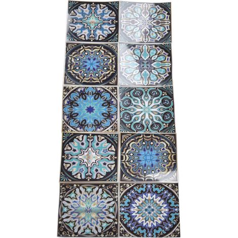 30 autocollants muraux motif datura, 10 cm x 10 cm, imperméables, pour cuisine, salle de bain, escaliers (1/5)